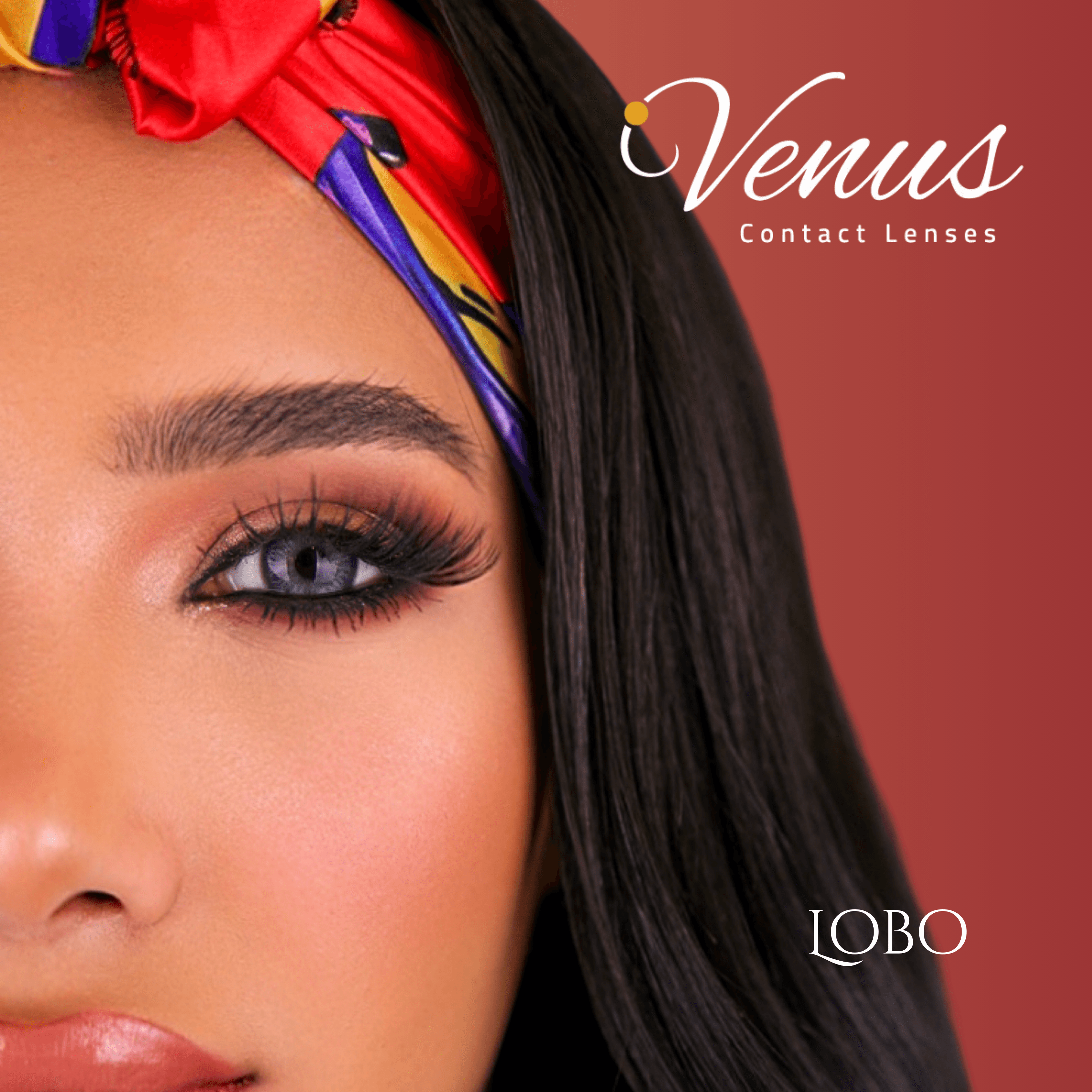 Soft Gray Contact Lenses by Venus – Lobo Shade for Dark Eyes