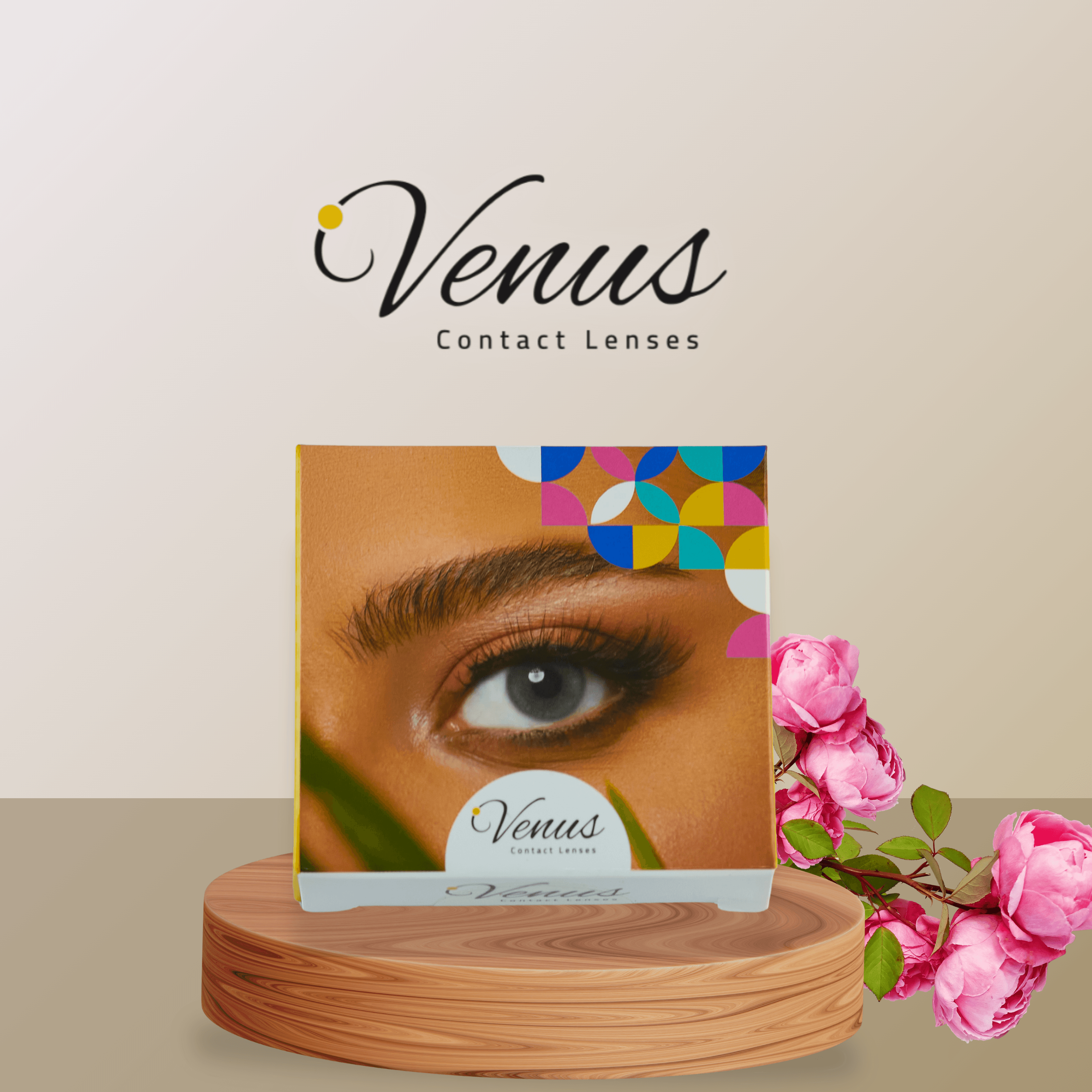 Contact Lenses by Venus packaging box – Venus Lenses premium design
