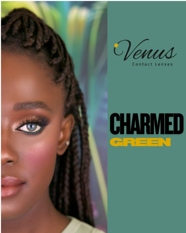 Charmed Green Contact Lenses by Venus – soft green color for natural eyes
